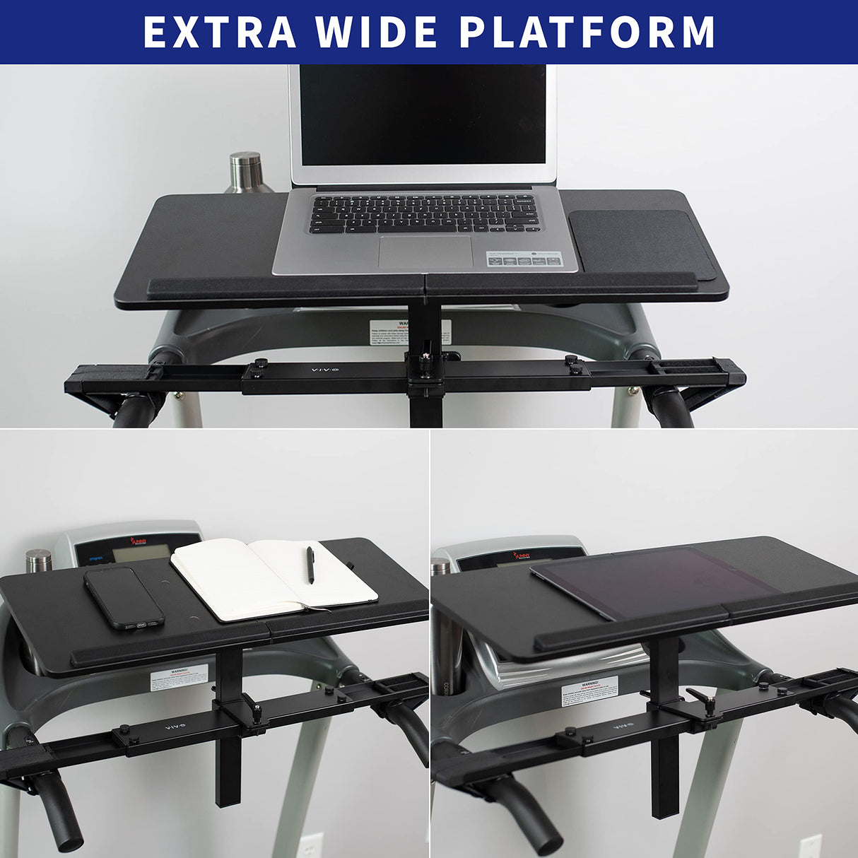 VIVO Universal Wooden Laptop Treadmill Desk, Adjustable Ergonomic Notebook Mount Stand for Treadmills, Includes Mouse Pad and Wrist Support, Stand-TDML4 VIVO