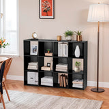 12 Cube Storage Organizer, Storage Shelf Organizer Bookshelf with Open Back, Open Shelf Bookcase, Wood Cubby Closet Cabinet Display Unit with 6 Removable Back Panels for Living Room Bedroom, White JupiterForce