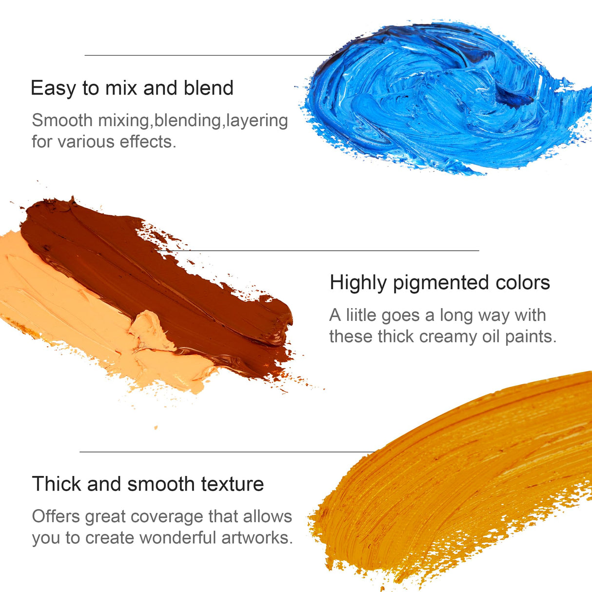 PHOENIX Oil Paint Set, 24x12ml/0.4 Fl Oz Tubes, Non-toxic Oil Based Paints for Canvas Crafts, Great Value Art Supplies for Artists, Adults & Beginners PHOENIX