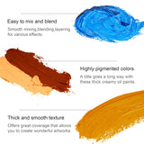 PHOENIX Oil Paint Set, 24x12ml/0.4 Fl Oz Tubes, Non-toxic Oil Based Paints for Canvas Crafts, Great Value Art Supplies for Artists, Adults & Beginners PHOENIX