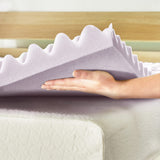 Mellow 1.5 Inch 5-Zone Memory Foam, Soothing Lavender Infusion, Full Mattress Topper Mellow