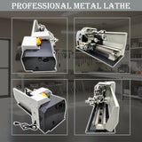TECHTONGDA Metal Lathe 8X16” Precision Electronic Leadscrew Gearless Bench Lathe Automatic Switch Thread between Metric and Inch 1100W Brushless Motor DIY Mini Lathe TECHTONGDA