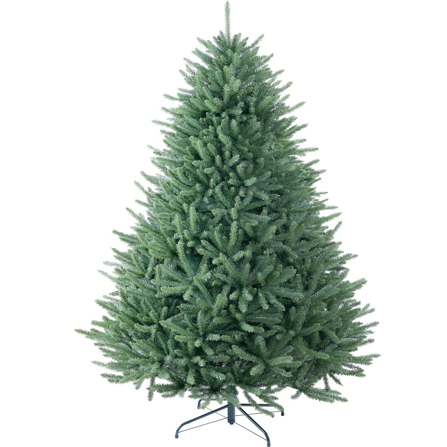 AMERZEST Christmas Tree 7ft Full Premium Blue Fir Artificial Christmas Tree Unlit, Hinged Blue Spruce Xmas Tree No Lights Arbol De Navidad Grande