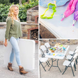 Lifetime 6-Foot Fold in Half Table, Light Commercial, White Granite Lifetime