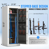 KAER Fireproof 20 Gun Safe with Biometric & Backlit Keypad | 45 Min 1400°F Protection | 5+2 Steel Locking Bolts for Home Defense Firearm & Ammo Storage for Home Defense Firearm & Ammo Storage KAER