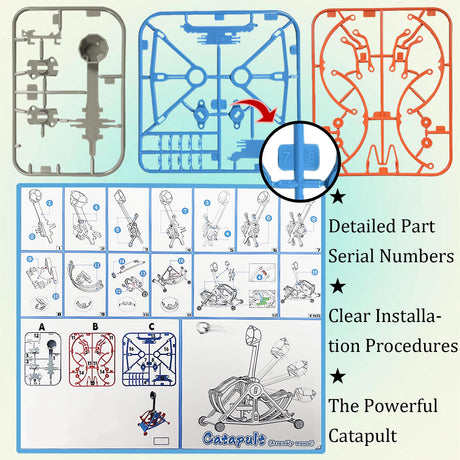 femary Catapult Kit Toys for Kids - Stem Kits for Kid Age 8-14, Engineering Learning, Science Physics Toys, Crafts for Boys Girls femary