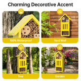 Bee House Bug Hotel & Butterfly House, Handcrafted Wooden Ladybug House, Natural Insect Habitat for Garden, Patio, or Yard, Durable Pine Wood, Attracts Pollinators, 10.4 x 5.5 x 3.2 Inches UUMENHA