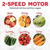 Dash Compact Centrifugal Juicer, Press Juicing Machine, 2-Speed, 2" Wide Feed Chute for Whole Fruit Vegetable, Anti-drip, Stainless Steel Sieve - Cool Grey DASH