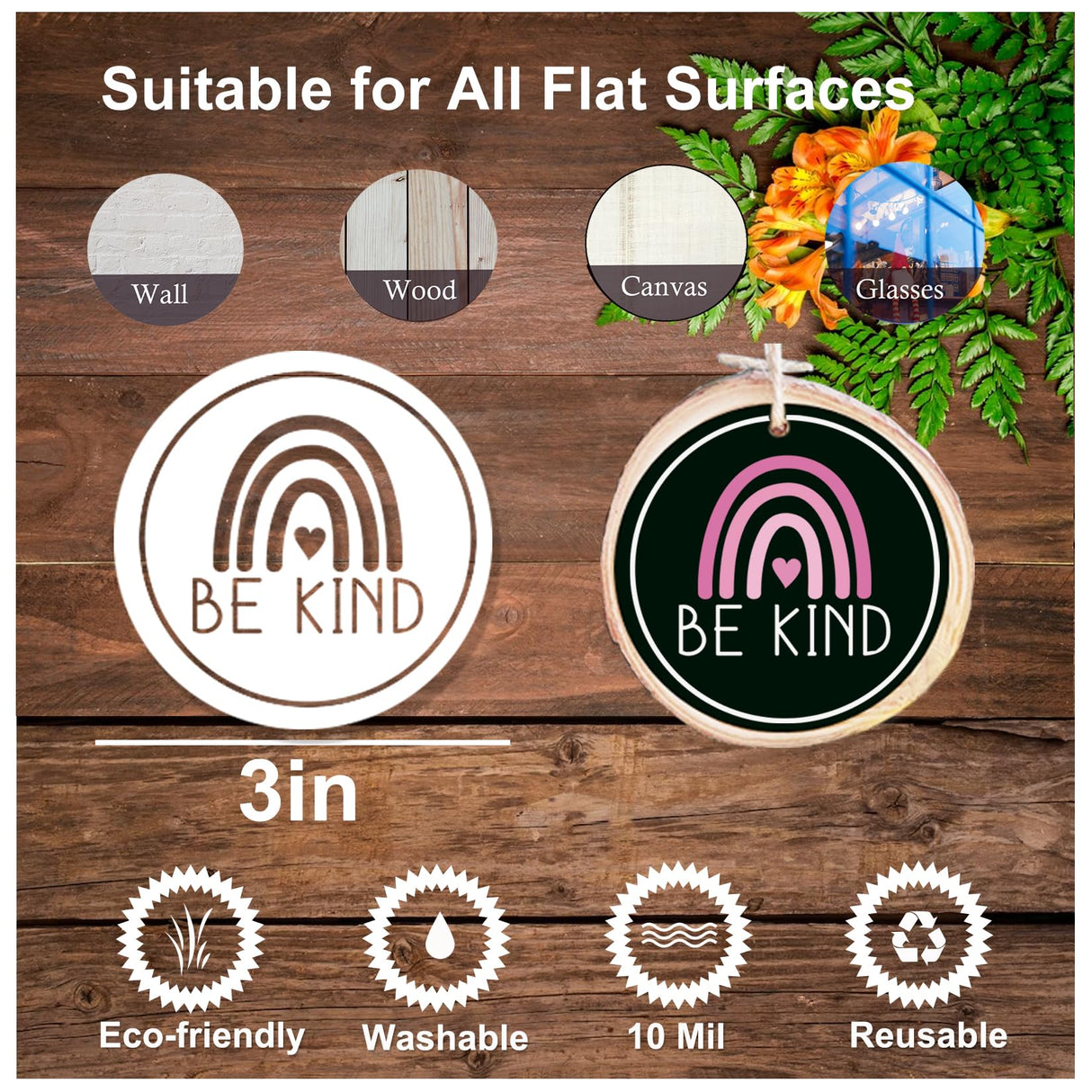 34 Pieces Inspirational Word Stencils - 3 in Motivational Quotes, Reusable Christian Sayings for Painting on Wood Signs, Wall Home Decor (34pcs Words) Huahui