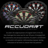Accudart Classic Bristle Dartboard - Official Size 18" x 1.5" - Self-Healing Genuine Bristle Sisal - Staple Free Bullseye - Ideal for Steel Tip Darts Accudart