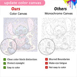 KOJEFCV 4 Pack Cartoon Paint by Numbers for Kids with Framed Canvas-with Wooden Easel, Paint by Number for Kids Ages 4-8-12, DIY Easy Acrylic Oil Painting Kits for Home Wall Decor (8X8inch) KOJEFCV