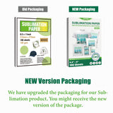 Sublimation Paper 8.5 x 11 Inch 100 Sheets for Any Inkjet Sublimation Printer with Sublimation Ink for Sublimation Blanks, Mug, Tumblers, T-shirt Light Fabric and DIY Gifts (8.5 x 11 inch) MOOSHU