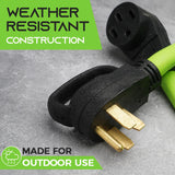 GEARit 50-Amp Extension Cord for RV and EV, 250-Volt, 4-Prong, Compatible with Tesla Model 3 Model Y Model X Model S, NEMA 14-50P to 14-50R 6/3, 8/1 STW AWG Gauge, Charging, Waterproof, 75 ft, Green GearIT