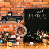 Ferraycle Interchangeable Welcome Sign Christmas Truck Decor Seasonal Door Signs with 12 Holiday Icons Rustic Farmhouse Interchangeable Holiday Decor for Christmas All Seasons(Black) Ferraycle