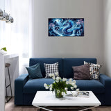 Fantasy Dragon 5D Diamond Painting Kits for Adults,Waterfall Landscape Diamond Mosaic Art,DIY Full Round Diamond Embroidery,Diamond Art Kits for Home Decor,Large size 31.5 x 15.7 inches,DIY Mosaic Art KUFWKEY