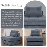 Futon Sofa Bed,Sleeper Chair - Convertible Sectional Sleeper Sofa with Pillow, Floor Bed Mattress for Guest Bed,Removable Zippered Back Support, Perfect for Living Room and Bedroom (SlateGray) Snug Sofee