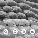 Tabaray 102.4" Oversized Cloud Couch, Convertible 4 Deep Seat Foam Sofa Couch, 2 in 1 Plush Corduroy Sofa with 6 Soft Pillows, Modern Modular Sectional Couches for Living Room, Apartment, Gray Tabaray