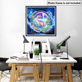 Yomiie 5D Dinosaur Special Shape Diamond Art Kits for Adults, Diamond Painting Animal DIY Full Drill Kits, Crystal Rhinestones Diamond Craft Canvas Home Wall Decor 12x12 inch (30x30cm) Yomiie