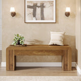 Tribesigns Entry Bench, 48" Thickened Rustic Farmhouse Bench for Bedroom End of Bed with 5.9" Solid Legs, Small Indoor Wooden Bench for Entryway, Dining Table, End of Bed, Rustic Brown Tribesigns