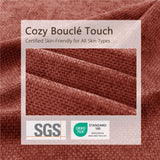 Dowinx 107'' Modular Sectional Sofa Couch with Chaise, No Assembly Required, Modern Woven-Textured Upholstery, Convertible L-Shaped Design for Living Room – Rust Brown Dowinx