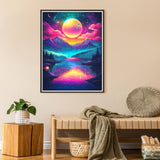 Upigi Moon Diamond Painting Kits for Adults,Moonlight Landscape DIY 5D Diamond Painting Kits for Beginners,Round Full Drill Gem Art Crafts Kit for Home Wall Decor 12 x 16 Inch Upigi