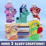 Bluey Sand Art Kit, Includes 5 Sand Art Bottles & 7 Colored Sands, Create Your Own Sand Art, DIY Kit, Fun Art Project for Kids Aged 6+ Bluey