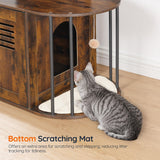 HOOBRO Cat Tree with Litter Box Enclosure, All-in-One 31.5" Cat Tower with Hidden Litter Box Cover Furniture for Indoor Cats, Versatile Cat Condo with Sisal Posts, Hammock, Rustic Brown FG45MZ03 HOOBRO