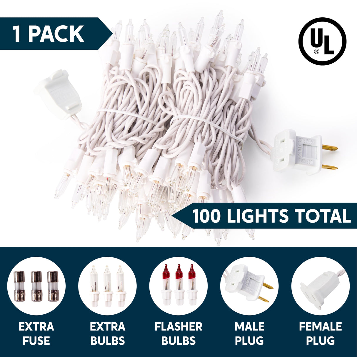 JOIEDOMI Christmas String Lights Indoor,100 Count Mini Warm Fairy Light,21.5FT Lighting Decor for Patio Dorm Classroom Bedroom Holiday Wedding Party Garland Birthday Festival Valentines Day,White Wire Joiedomi