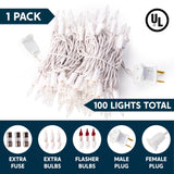 JOIEDOMI Christmas String Lights Indoor,100 Count Mini Warm Fairy Light,21.5FT Lighting Decor for Patio Dorm Classroom Bedroom Holiday Wedding Party Garland Birthday Festival Valentines Day,White Wire Joiedomi