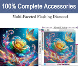 ijbnhd 5D Rose Diamond Art Kits for Adults, DIY Rose Diamond Painting Kits for Adults, Full Drill Gem Art Crystal Rhinestone for Wall Home Decor 14X14inch ijbnhd