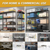 Karl home Heavy Duty 4-Tier Storage Shelving with 4" Wheels, Adjustable NSF Metal Shelves Wire Storage Rack for Garage Kitchen Basement,2500LBS Capacity 75.59" H X 55.12" W X 23.62" D,Black Karl home