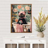 MEIYUDA Cat Diamond Art Kits for Adults, 5D Black Cat Diamond Art Kits for Beginners, DIY Cat Sitting in Bathtub Round Full Drill Diamond Gem Art with Painting Tools for Home Wall Decor 12x16 Inch MEIYUDA