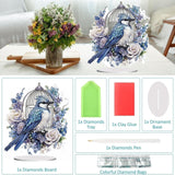 Diamond Painting Kits for Adults Beginners, 5D Full Drill Bird Crystal Art Desktop Ornament, DIY Single Sided Home Office Desk Decor, Creative Craft Gift Set with Tools OFRKE