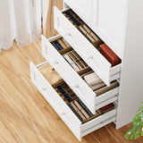 VOWNER Armoire Wardrobe Closet with Drawers and Mirror, 71" Clothing Storage Cabinet with Hanging Rod, 2 Doors Wooden Wardrobe Cabinet for Bedroom, Large Capacity Storage, White VOWNER