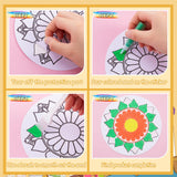 Vertintong 48 Pcs Sand Painting Mandala Coloring Craft Kits Mandala Sand Art Kits Mandala Sand Art Pictures with 24 Sand Options Creative Home Festival Party Favors Sessions Vertintong