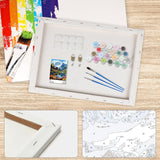 Lxmsja Snow Mountains Paint by Numbers Kit for Adults, Acrylic Lake House Paint by Numbers for Adults Beginner, DIY Craft Supplies Oil Painting Kits for Home Wall Decor 12x16 inch (Framed) Lxmsja