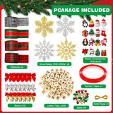 MGparty 284 Pieces Christmas Ornaments DIY Christmas Tree Ornaments Xmas Arts and Crafts Decorations Supplies for Kids Adults MGparty