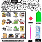 16 Pcs Funny Diamond Painting Magnets Kits,Diamonds Art Fridge Magnet Refrigerator Sticker Diamond Painting kit for Beginners Adults DIY Art Craft Gifts Home Decors (Funny) Bulerrylulu