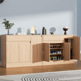 Housoul Shoe Cabinet Storage with 3 Doors, Freestanding Shoe Cabinet with Drawer & Adjustable Shelves, Wooden Shoe Organizer for Entryway, Hallway, Oak Housoul