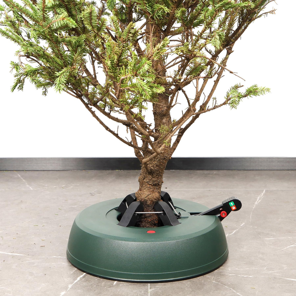 Blissun Christmas Tree Stand with Water Reservoir, Fast Clamp, Foot Pedal, Water Level Indicator, Fits up to 8FT Real Trees Blissun