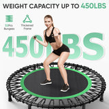 HYD-Parts 40" Foldable Fitness Trampoline for Adults with 32 Bungee Cords 450lbs, Portable Exercise Mini Trampoline, Small Rebounder Indoor/Outdoor, Quiet Workout Equipment HYD-Parts