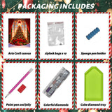 xackcme Christmas Tree Diamond Painting Kits for Adults, Christmas Diamond Art Kits for Adults, Round 5D Xmas Gem Art Kit for Adult DIY Crafts Kit Gift Home Wall Decor Gifts (16x12 inch) xackcme