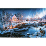 Bits and Pieces – Large 300 Piece Glow in The Dark Jigsaw Puzzle for Adults – All is Bright by Artist James Meger - Winter Holiday Landscape Jigsaw Puzzle, Completed Puzzle Size: 18" x 24" Bits and Pieces