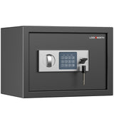 Locksworth Safe for Home, 0.6 Cubic Feet Safety Box, Lock Box for Money, Jewelry, Documents and Guns, Digital Security Safe for Office, Hotel and Personal Use, 13.8"W x 9.8"D x 9.8"H Locksworth