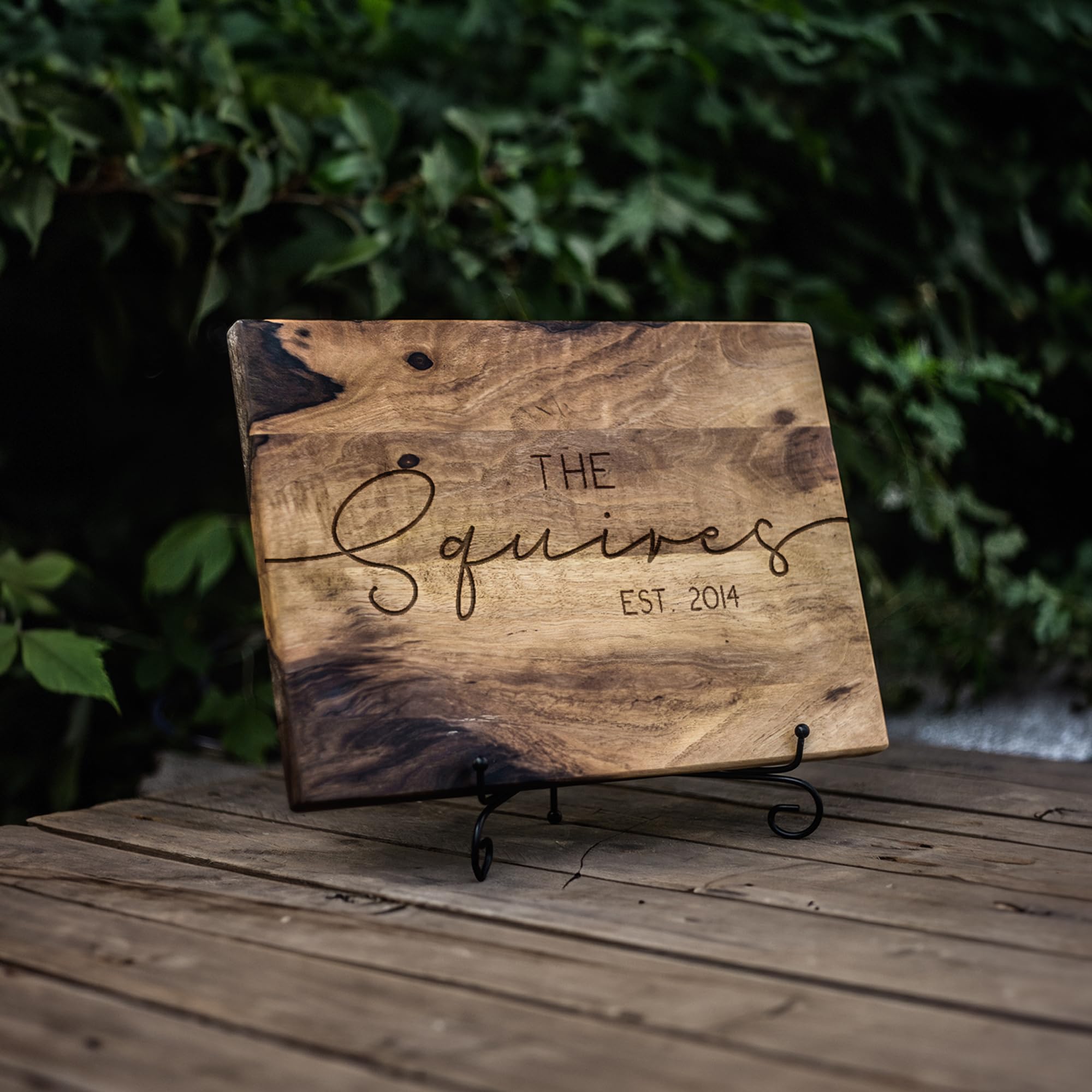 Personalized Engraved Cutting Board Oak Walnut - Thumbnail 2