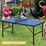 GAOMON Foldable and Portable Table Tennis Table, Indoor and Outdoor Ping Pong Table, Table Tennis Table with 2 Table Tennis Paddles and 3 Balls, 5 Minute Assembly, 60 x 26 x 27.5 Inch GAOMON