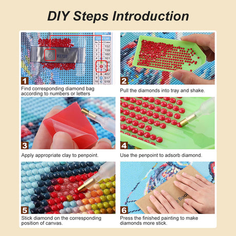 AMORARS Dog Diamond Painting Kit for Adults, 5D Flower Diamond Art Beginners - DIY Full Diamond Dot Gem Art Paintings, Suitable Gifts, and Home Decoration Crafts, 12x12Inch AMORARS