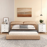 Giantex Nightstand with 3 Drawers, Wooden Side End Table with Solid Wood Legs, Retro 3-Drawer Bedside Table Night Stand for Bedroom Home Office Small Space, Easy Assembly, White Giantex