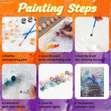 Gemozaic Paint by Numbers Kit for Adults, Dragon Adults' Paint-by-Number Kits on Canvas with Acrylic Paints and Brushes, 16 x 20 Inch Gemozaic