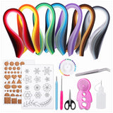 UCEC Paper Quilling Kit with 35 Colors 700 Strips Paper Quilling Supplies Kits for Adults Beginner with 9 Paper Arts and Craft Tools Card Design Making DIY Craft (Width 5MM) UCEC